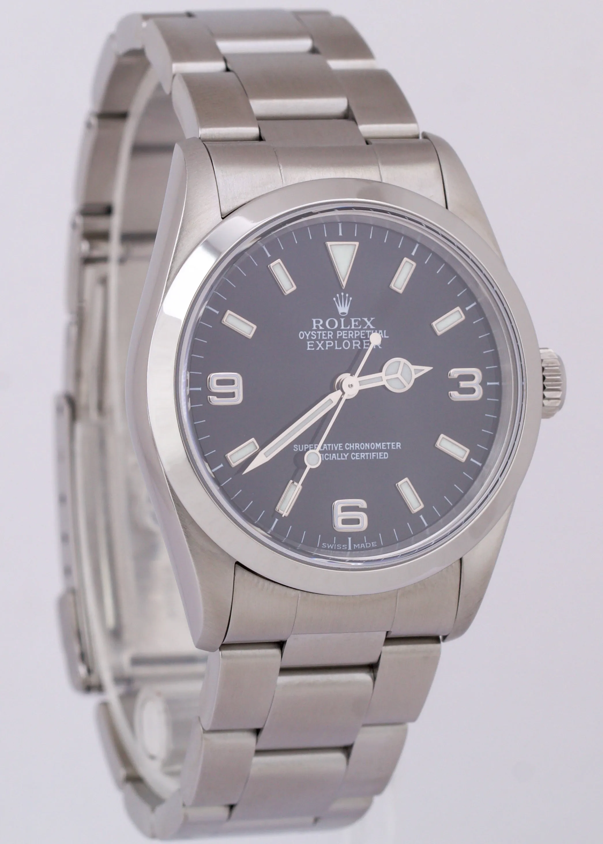 MINT Rolex Explorer I 36mm 14270 Stainless Steel Oyster 3-6-9 Automatic Watch