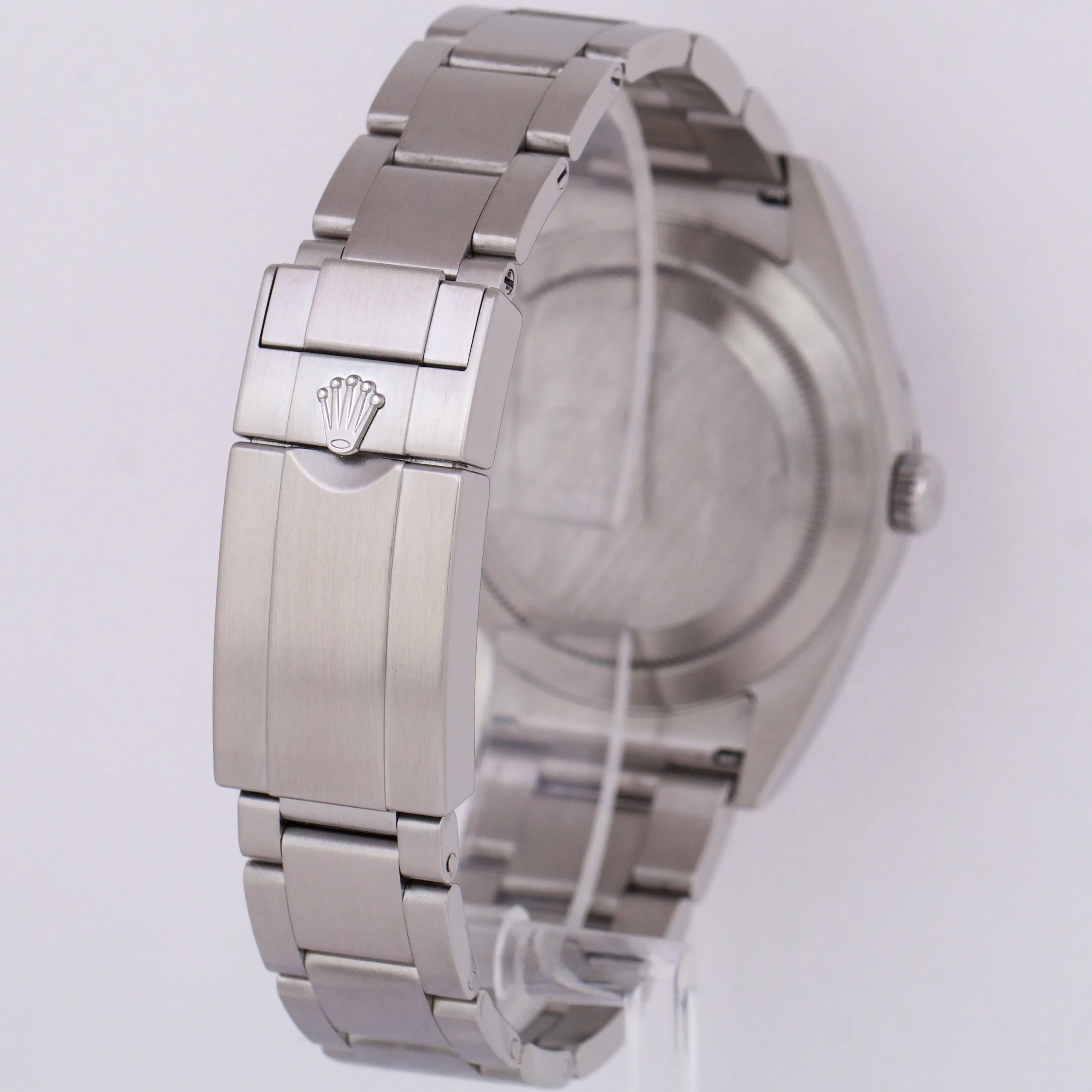 MINT Rolex Explorer I Black 39mm MK2 LUME Stainless Steel Oyster Watch 214270