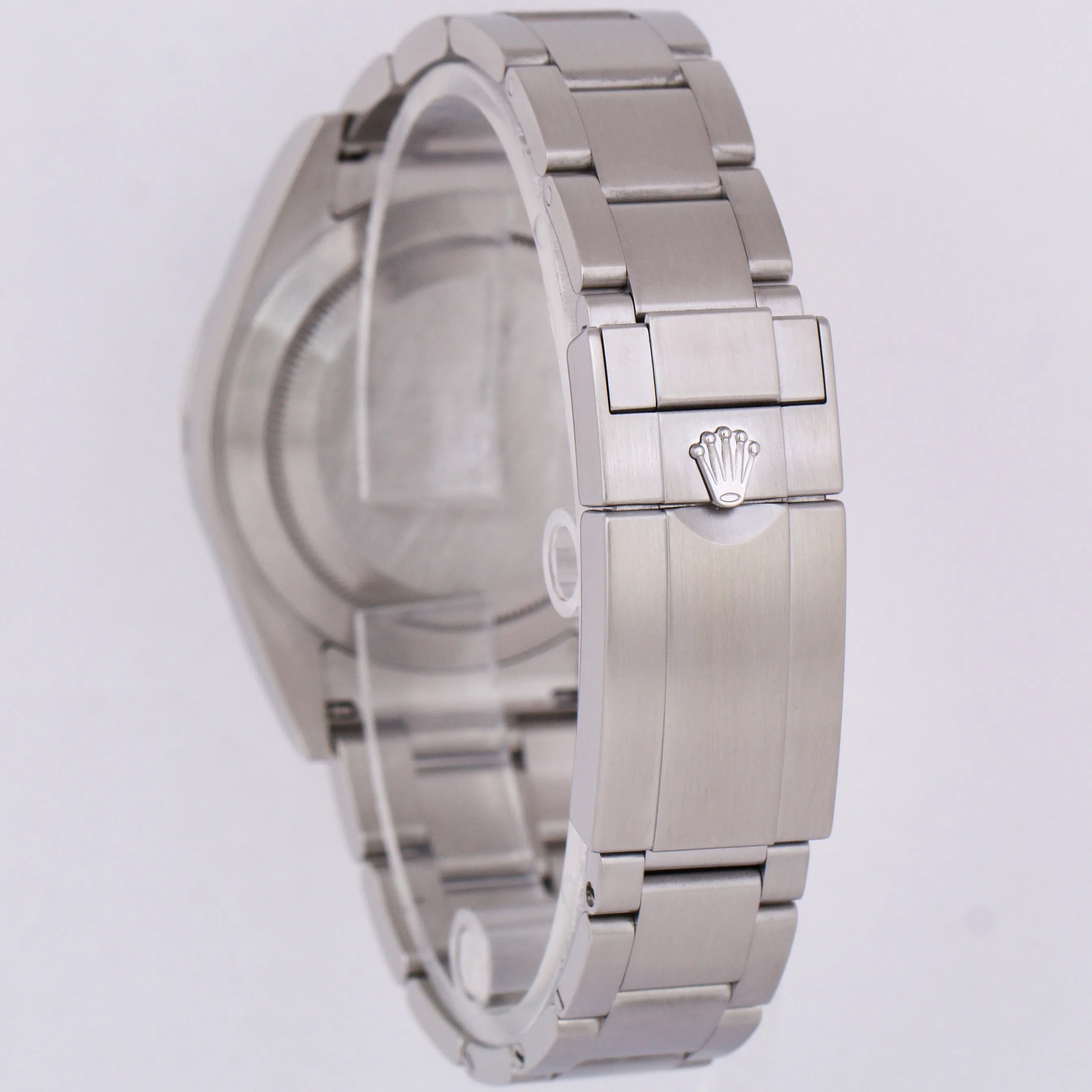 MINT Rolex Explorer I Black 39mm MK2 LUME Stainless Steel Oyster Watch 214270