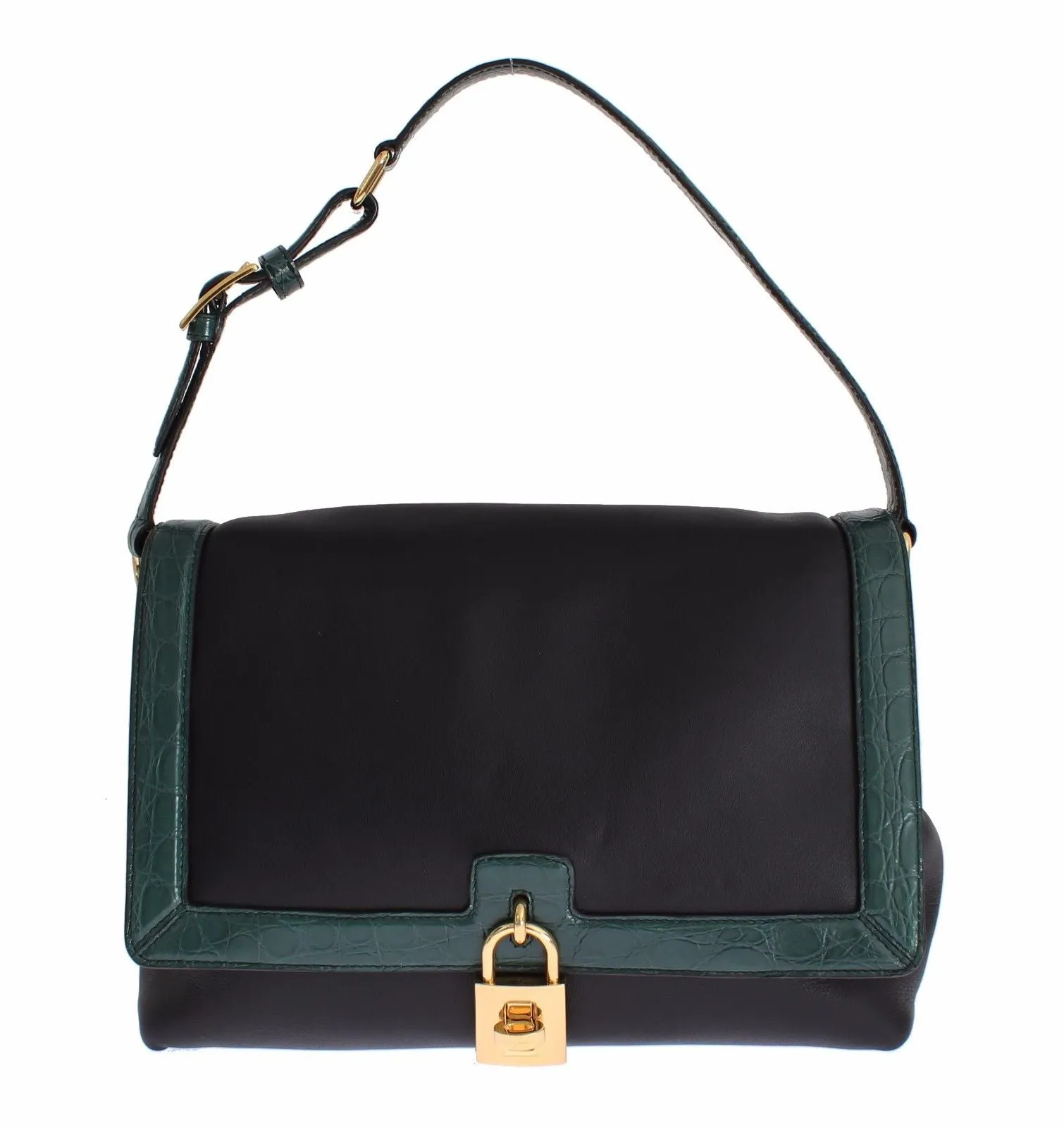 MISS BONITA Green Caiman Leather Designer Handbag for Women Purse