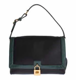 MISS BONITA Green Caiman Leather Designer Handbag for Women Purse