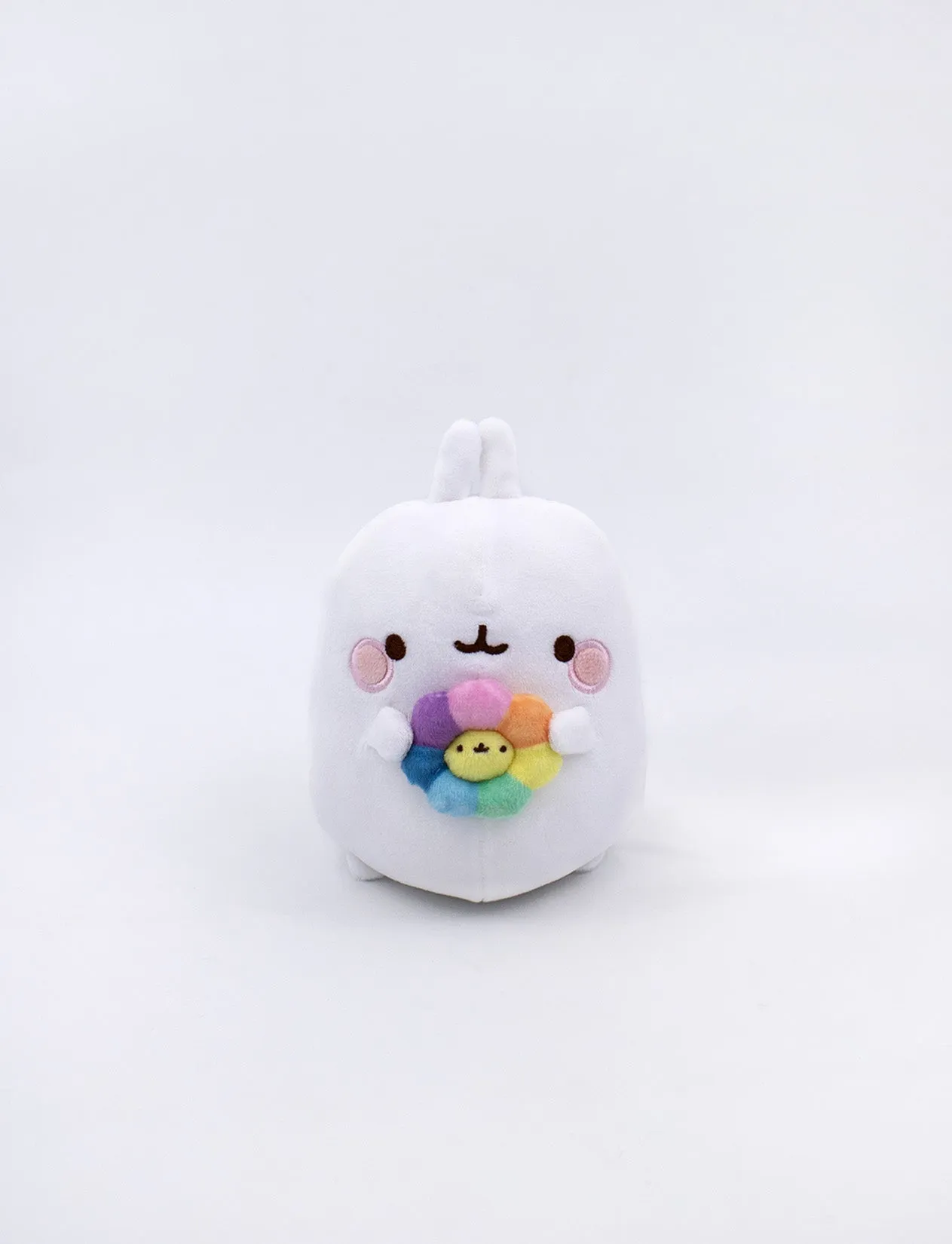 Molang Plush Rainbow Flower 16cm