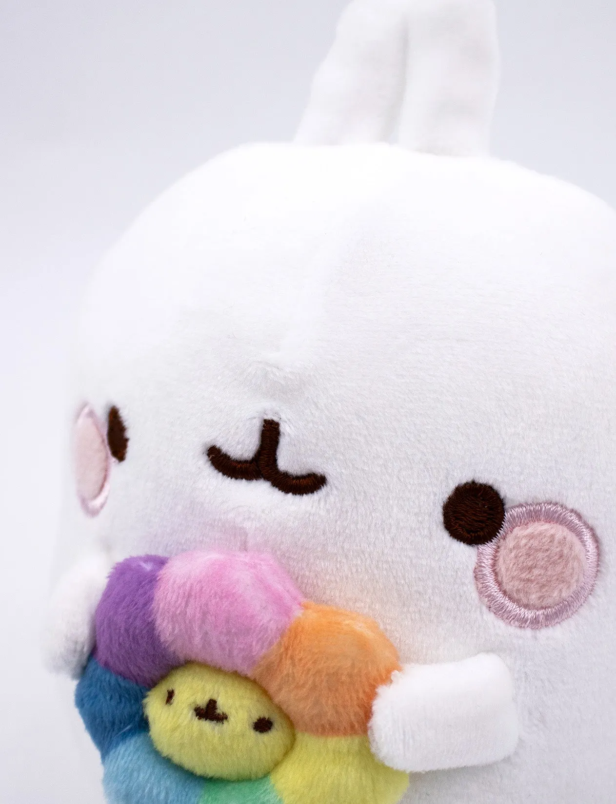 Molang Plush Rainbow Flower 16cm