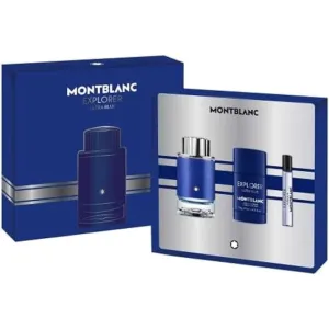 Mont Blanc Explorer Ultra Blu EDP  100ml 7.5ml Spray 75g  Deo Stick Set For Men