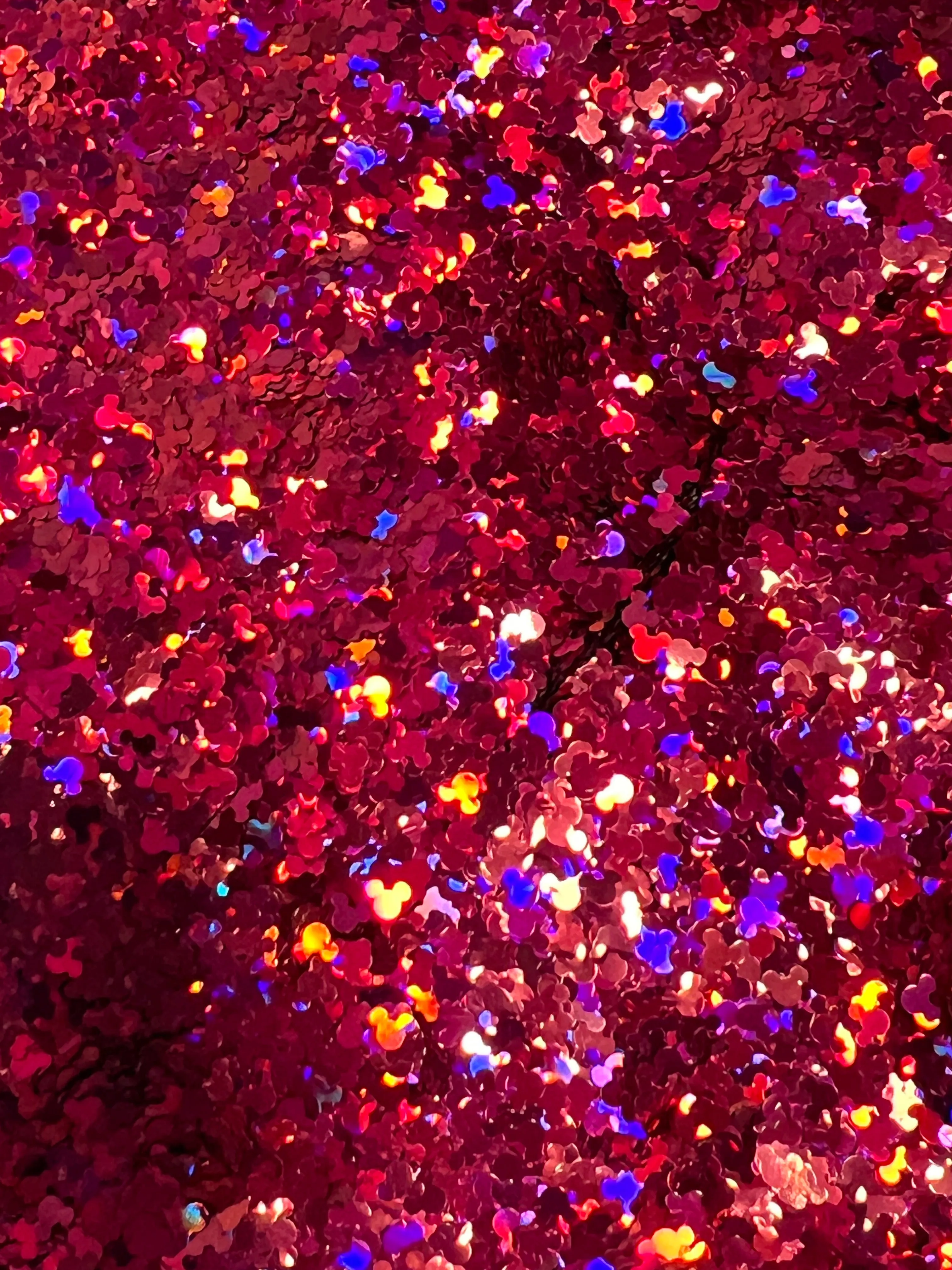 Mouse Head Glitter (Holographic Pink)