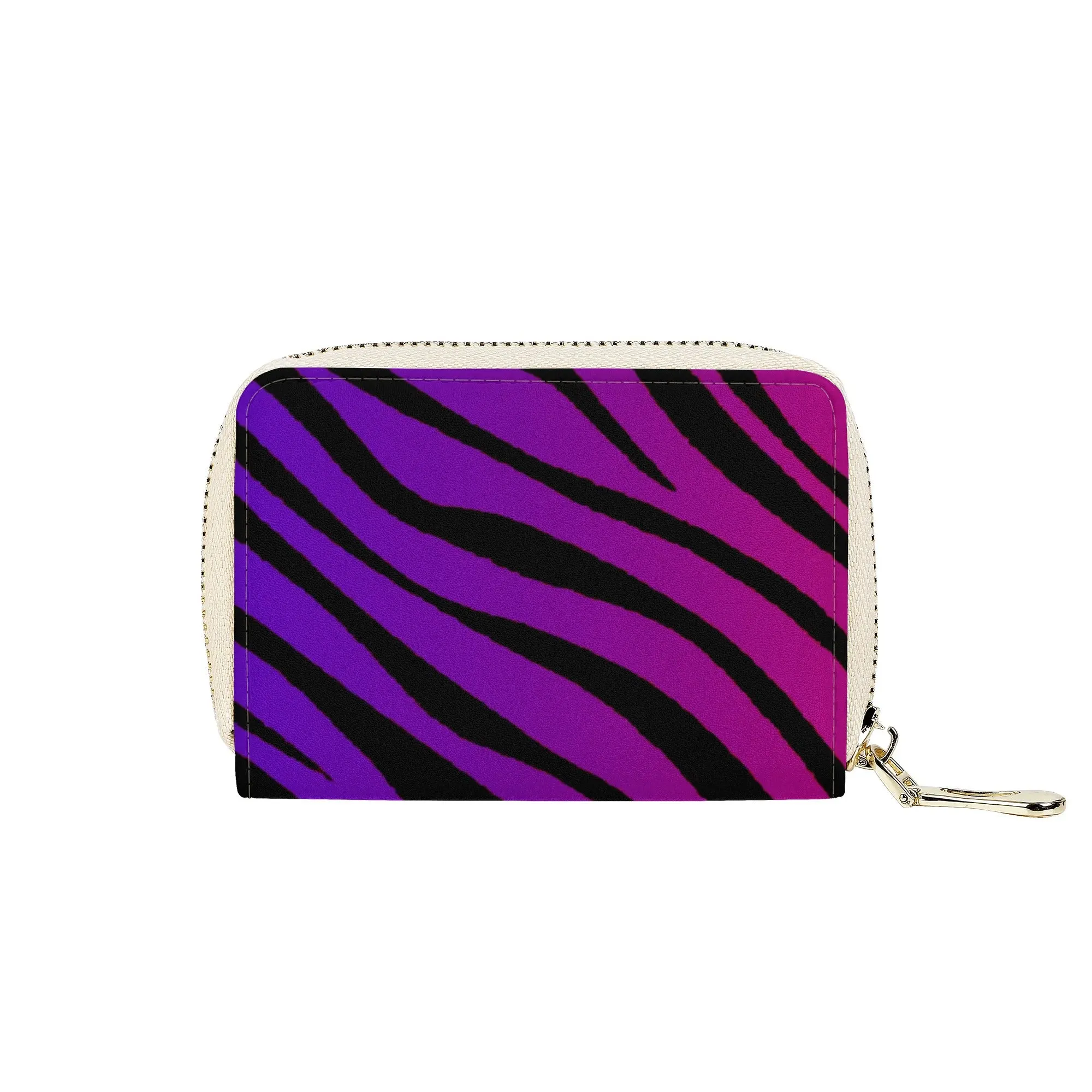 Multicolored Color Gradient Tiger Print & Black PU Leather Satchel Bag