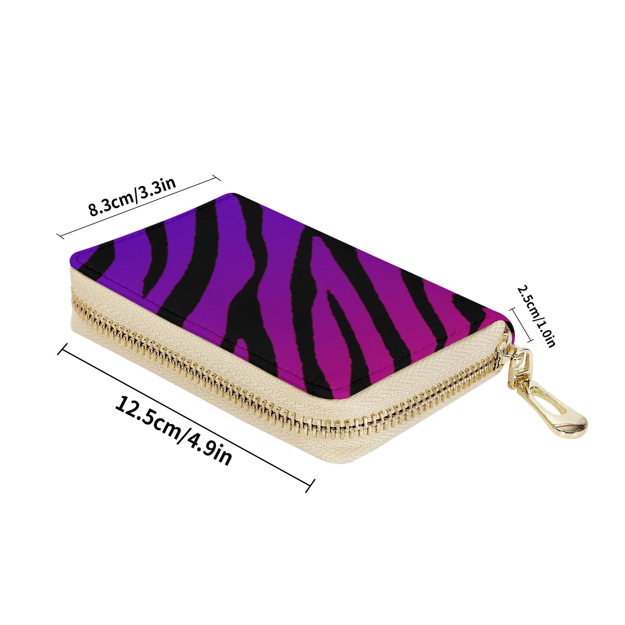 Multicolored Color Gradient Tiger Print & Black PU Leather Satchel Bag