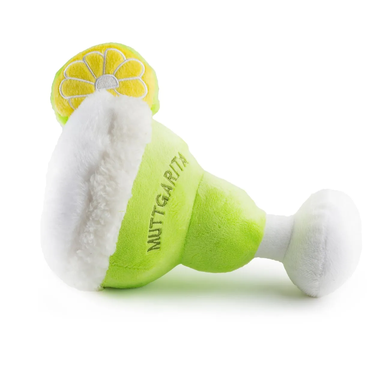 Muttgarita Lime Plush Dog Pet Squeak Toy