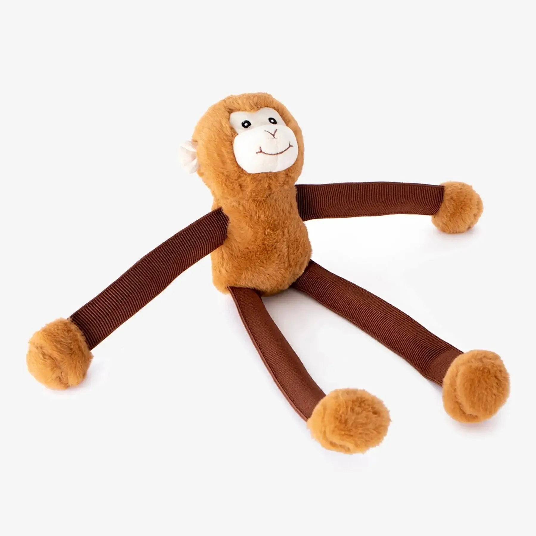NANDOG Bungee Sheep Plush Dog Toy - Brown