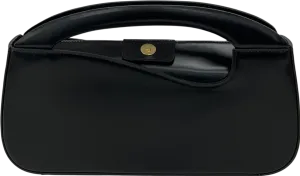 Natalie Dennis Black Large Signature Curve Bag With Leather Strap