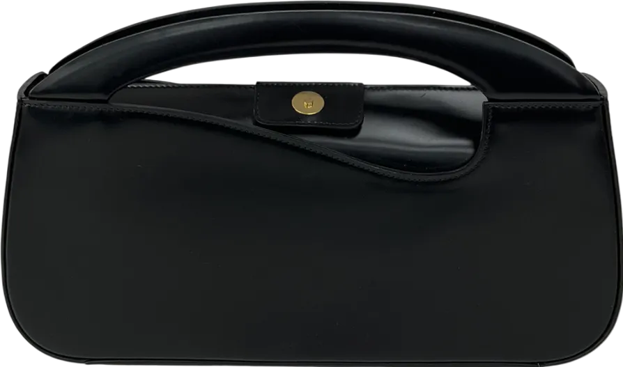 Natalie Dennis Black Large Signature Curve Bag With Leather Strap