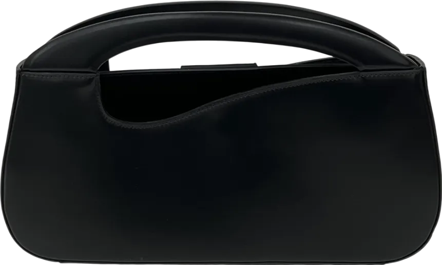 Natalie Dennis Black Large Signature Curve Bag With Leather Strap