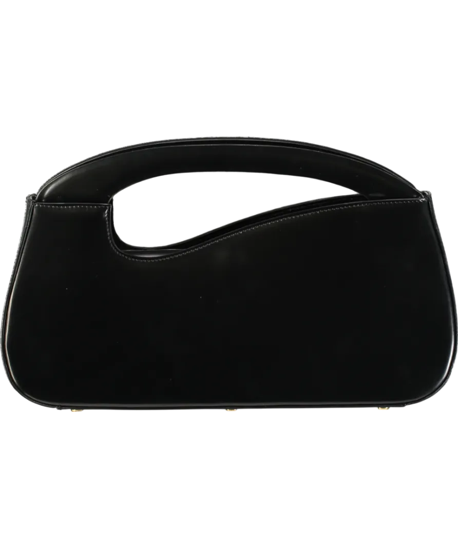 Natalie Dennis Black Large Signature Curve Bag With Leather Strap