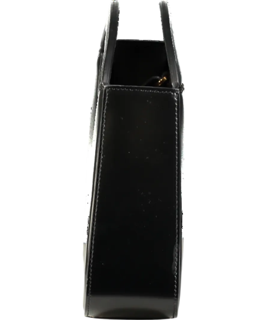 Natalie Dennis Black Large Signature Curve Bag With Leather Strap