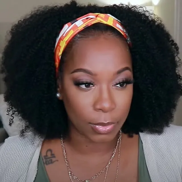 Natural Glamorous Headband Wig