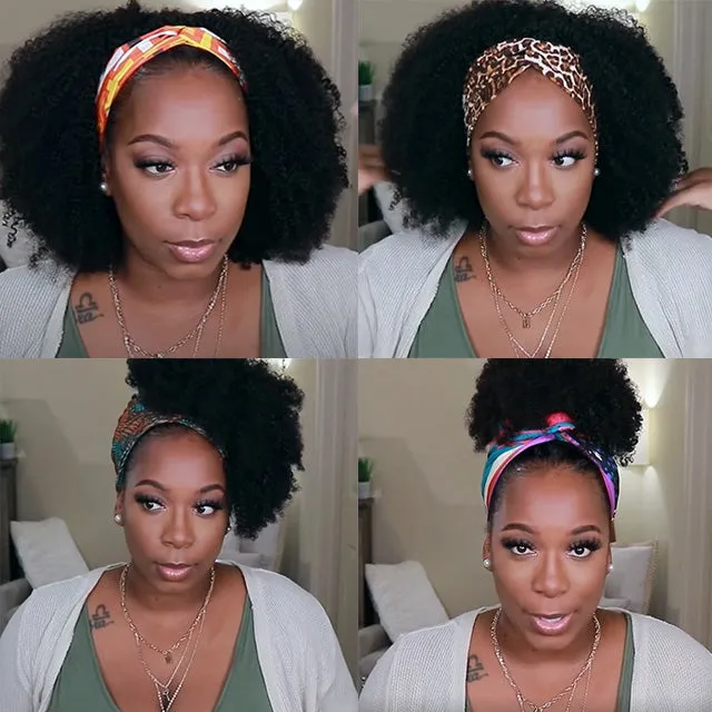 Natural Glamorous Headband Wig