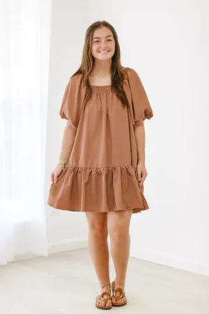Nature Falls Camel Dress