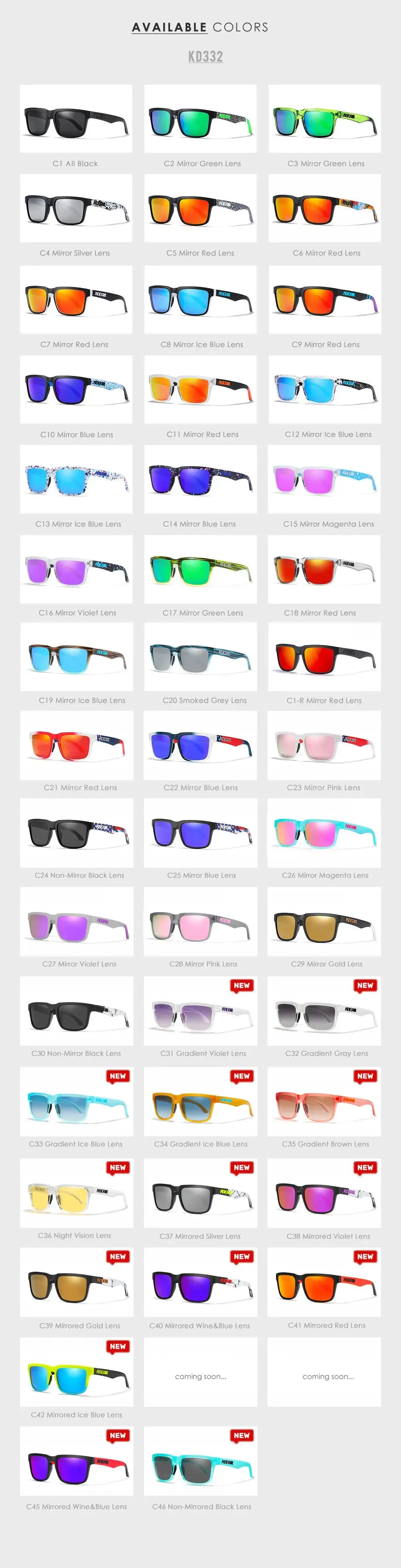 New KDEAM Coastal Explorer Sunglasses