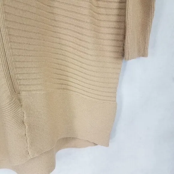 NEW Stitchdrop S Ribbed Knit V-neck Pullover Sweater in Golden Brown Harvest
