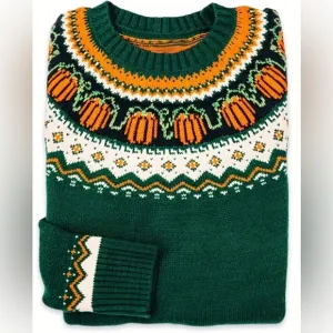 NEW The Evergreen COZY PUMPKIN Chevron Sweater
