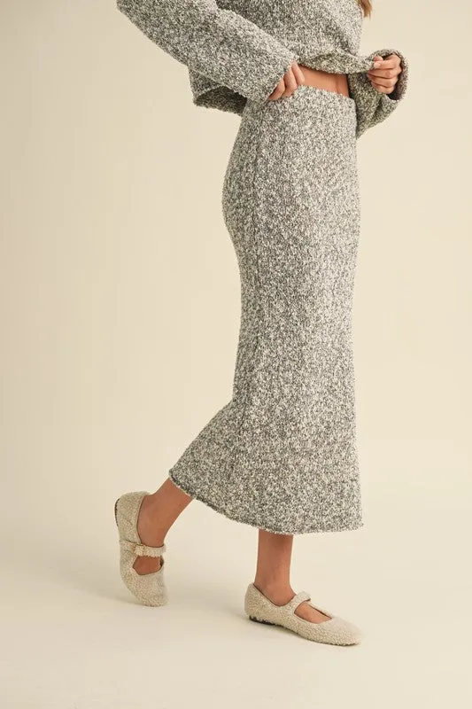 Nina Sweater Skirt in Grey