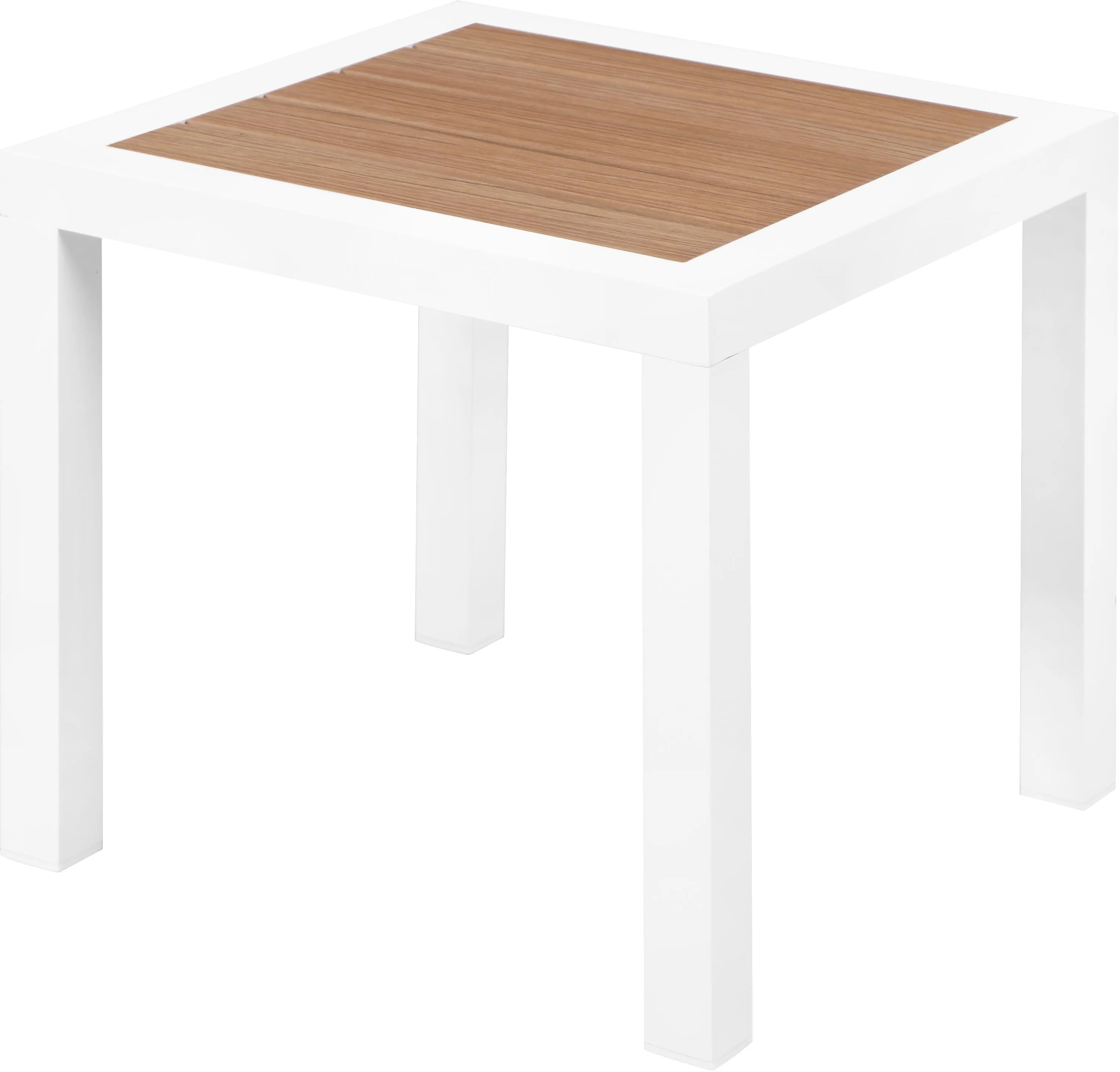 Nizuc Brown manufactured wood Outdoor Patio Aluminum End Table