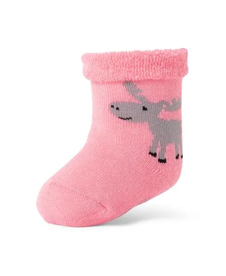 Norwegian Baby's Socks 2 Pack - Pink/Grey