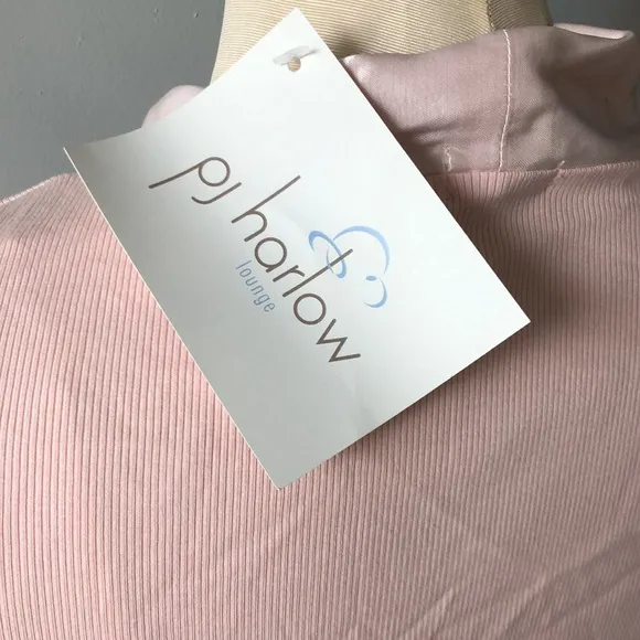 NWT PJ HARLOW SHALA RIBBED KNIT ROBE BLUSH PINK
