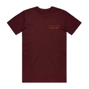 'OBSIDIAN' Burgundy T-Shirt