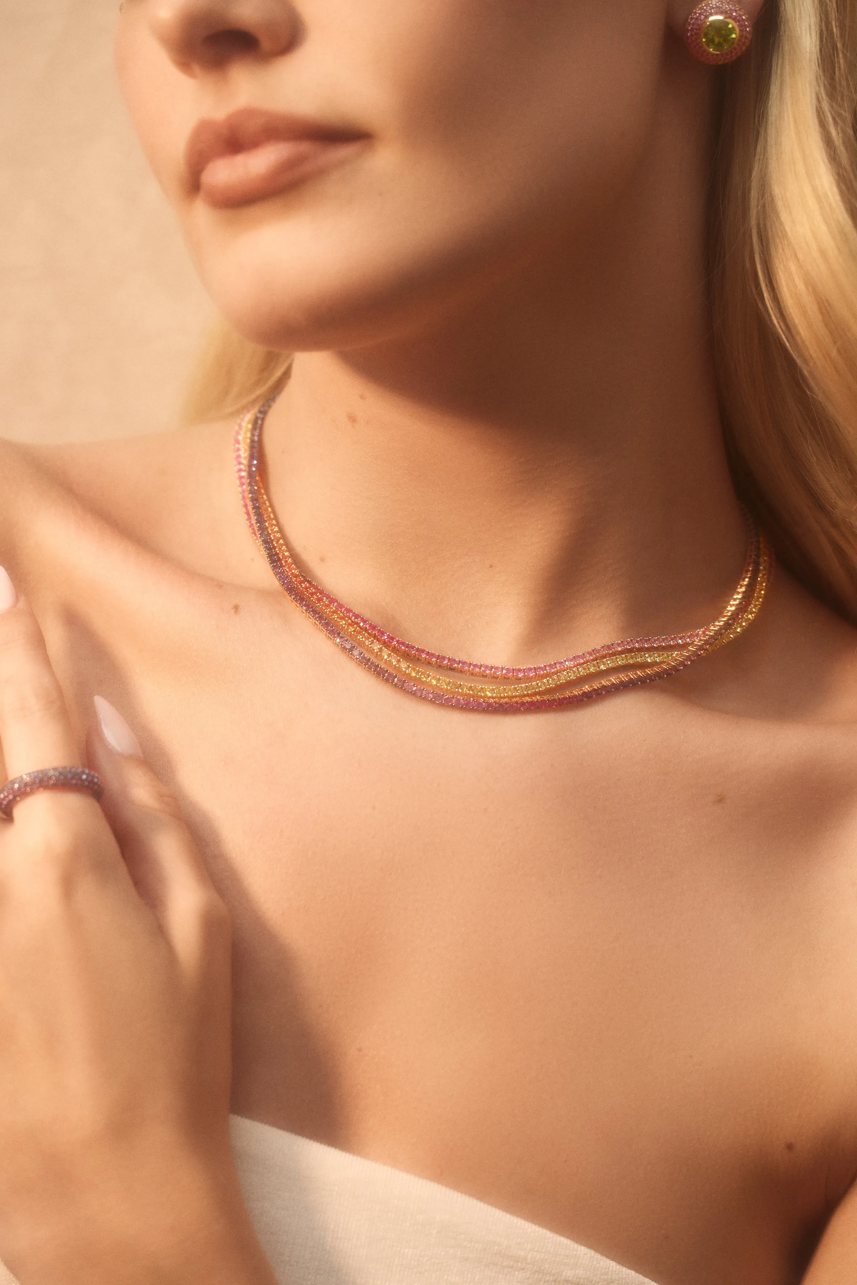 Ombre Tennis Necklace (EXCLUSIVE)
