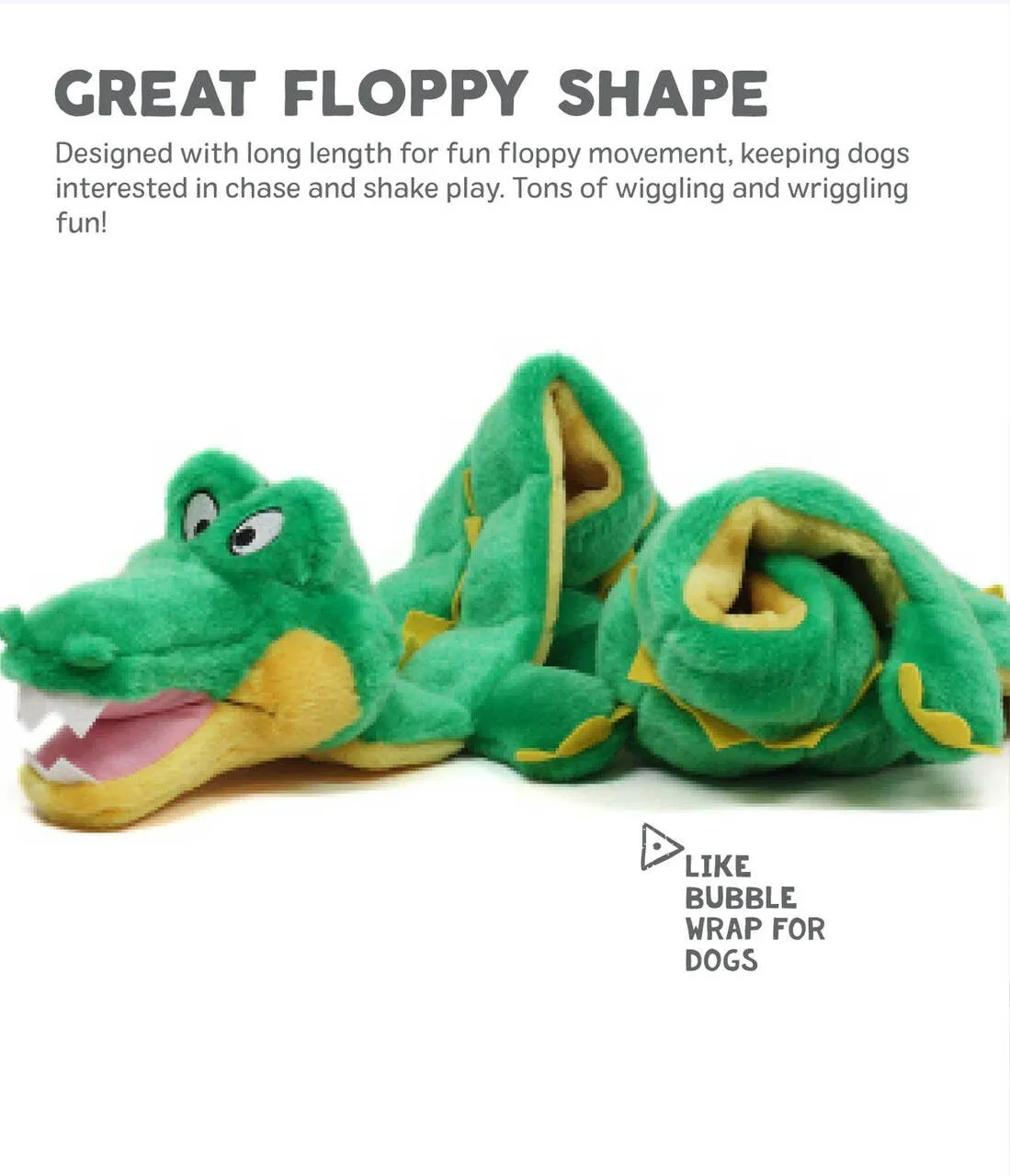 Outward Hound Squeaker Matz Gator Green XL