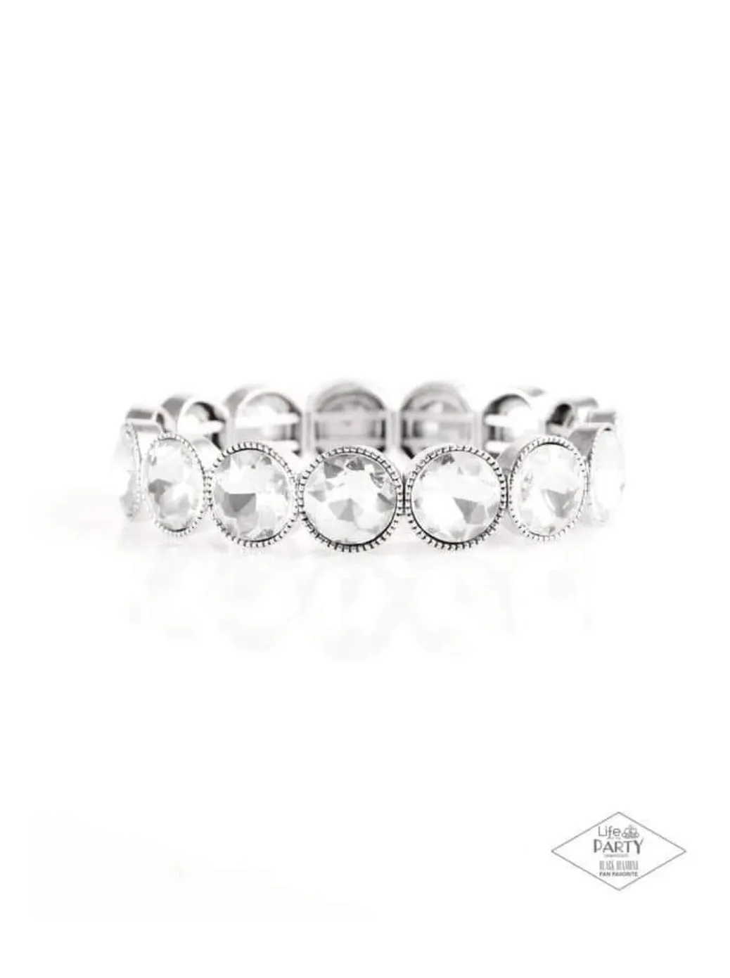Paparazz Number One Knockout - White Bracelet