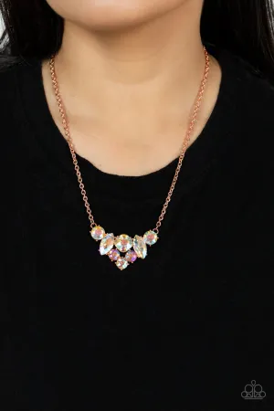 Paparazzi Lavishly Loaded - Copper IRIDESCENT Necklace