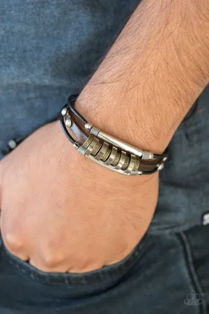 Paparazzi - Urban Backpacker - Black Bracelet