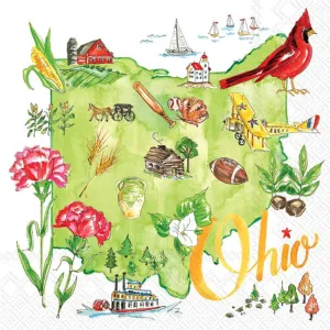 Paper Cocktail Napkins 20ct - OHIO