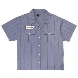 Pass~Port - Striped Casual Shirt Light Blue