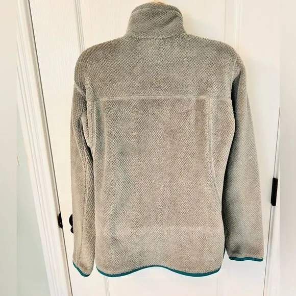 Patagonia Soft &amp; Cozy Grey and Teal Re-Tool Snap T-Fleece Pullover! ❤️