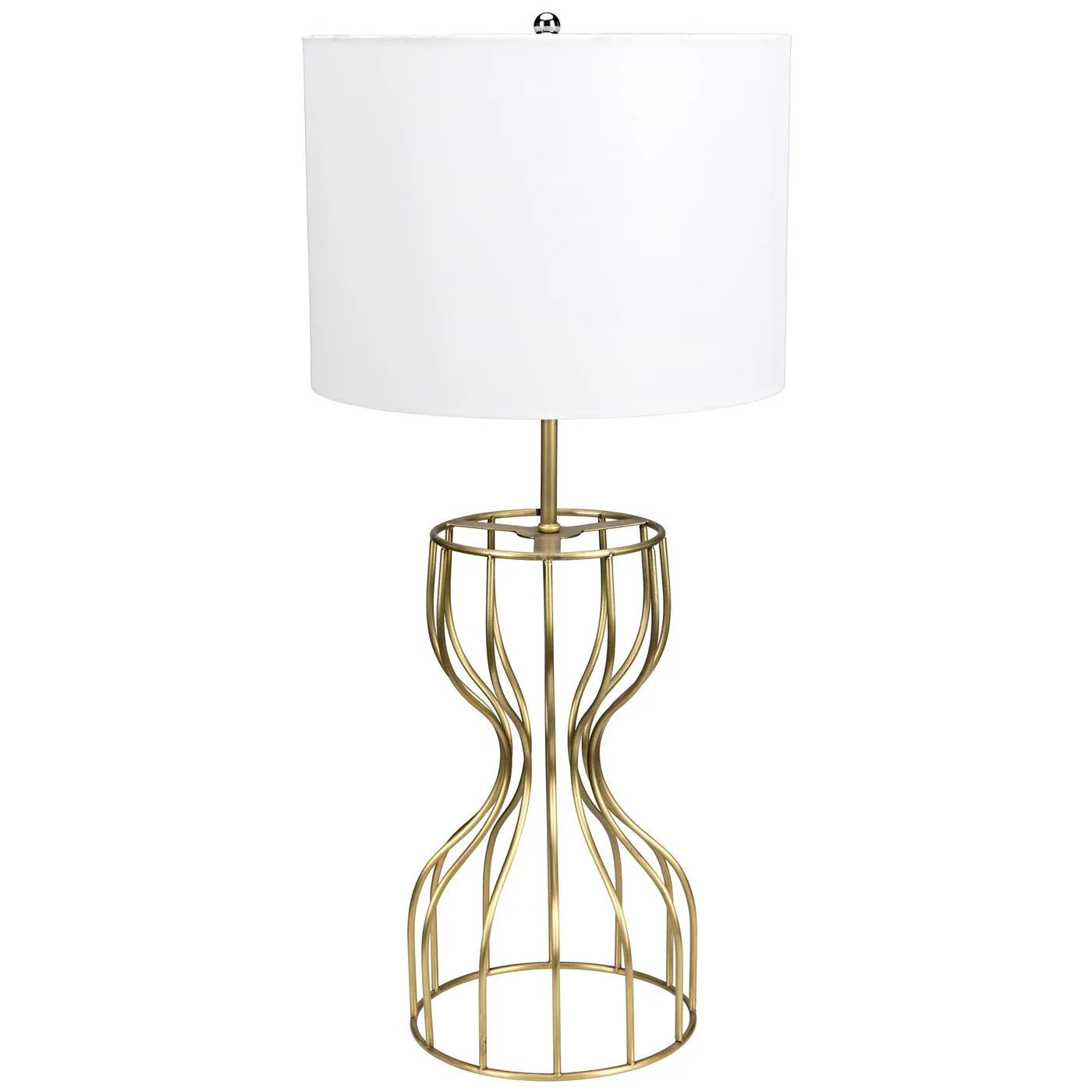 Perry Table Lamp with Shade, Metal with Brass Finish
