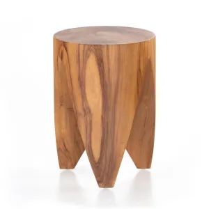 Petros Outdoor End Table - Natural Teak
