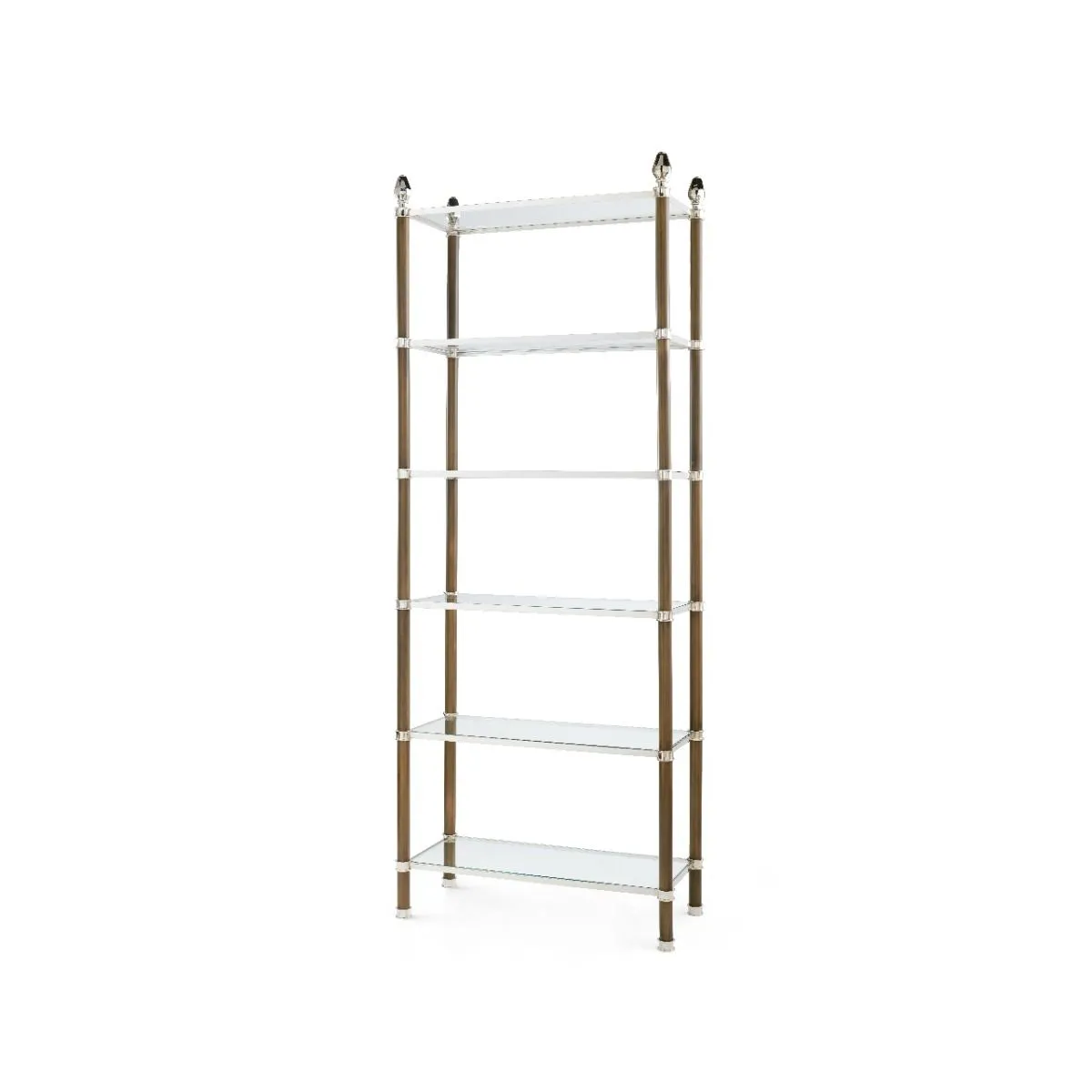 Pierce Etagere / Bronze and Polished Nickel