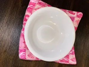 Pink Hearts Small (10oz) Bowl Cozy