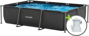 Piscina dreptunghiulara VirtuFit 300 x 210 x 67 cm cu sistem filtrare inclus si cadru metalic