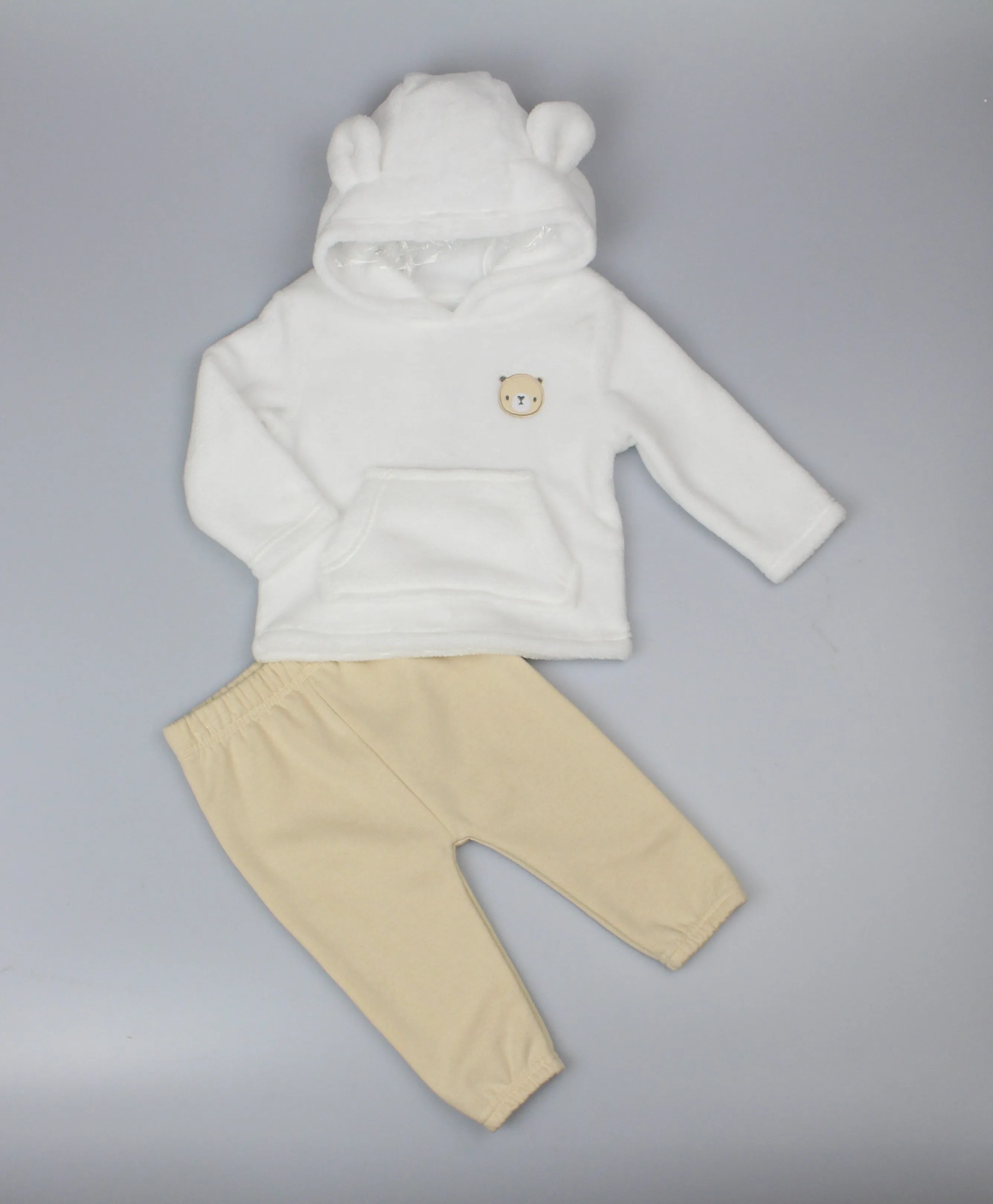 Plush Fleece Jogging Set - White Bear (6-24M) (PK6) H33553