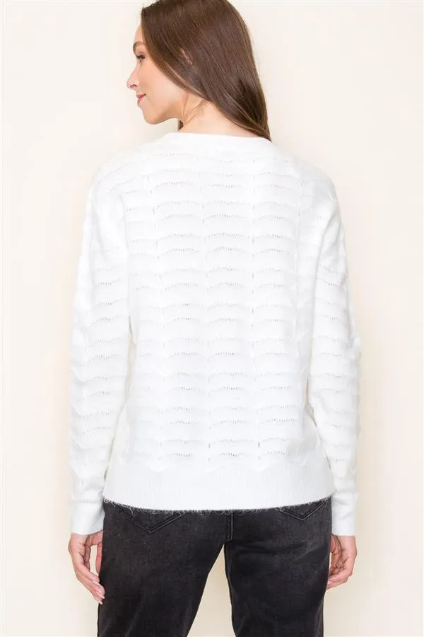 Pointelle Sweater - Ivory