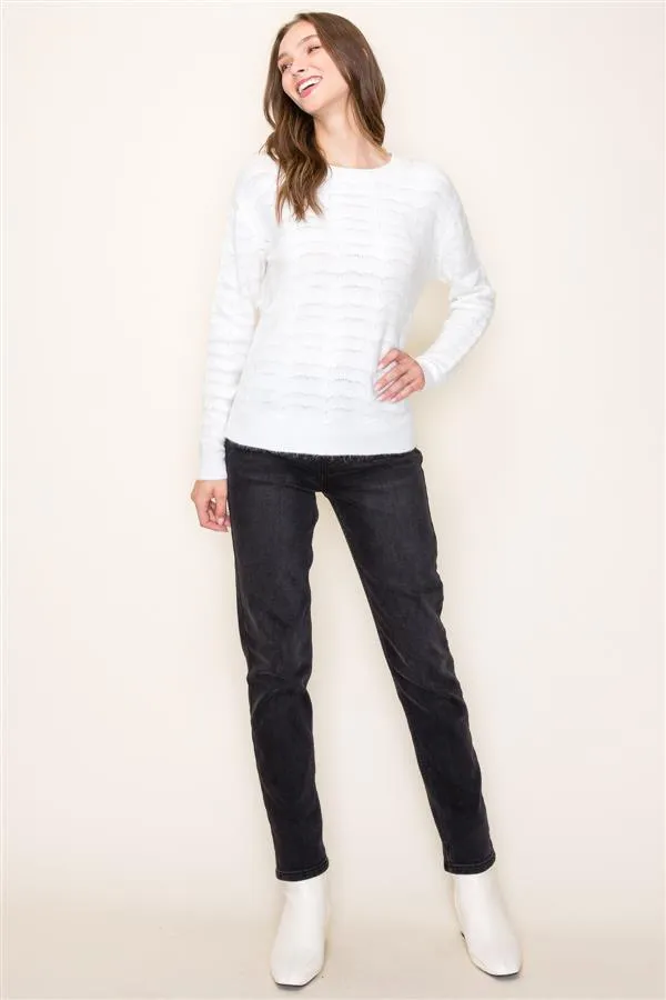 Pointelle Sweater - Ivory