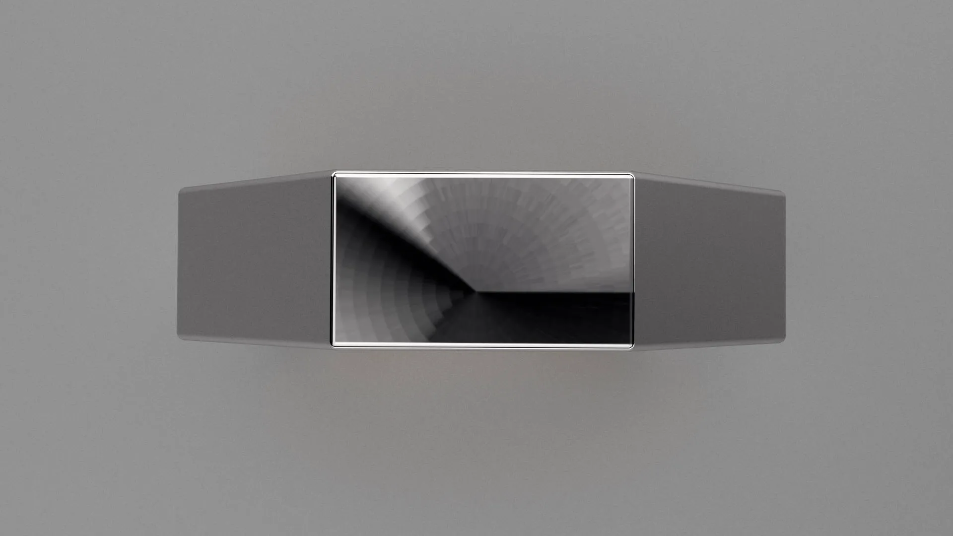 Polished Sterling Silver 6mm Octagon Bolt Wedding Band