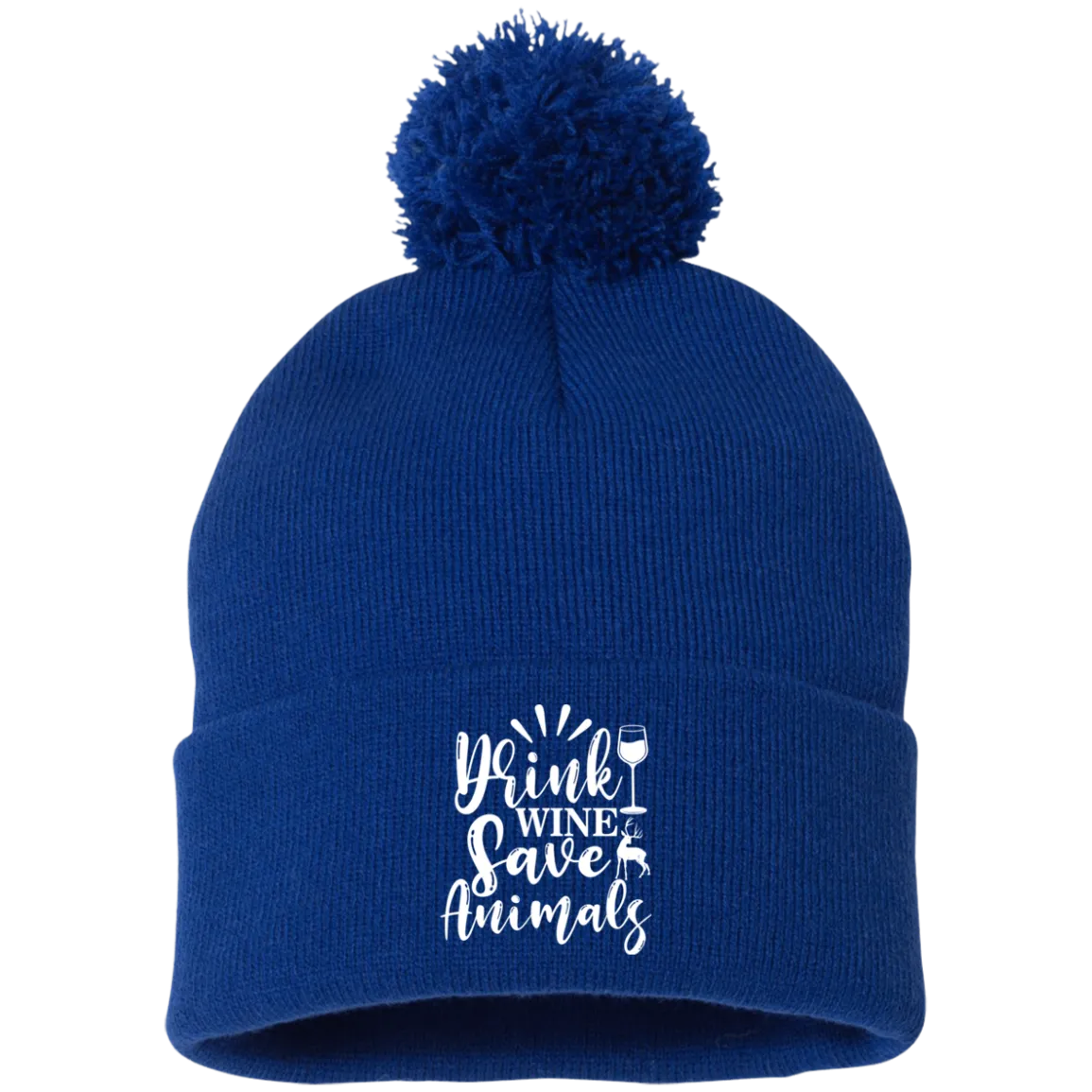 Pom Pom Knit Cap