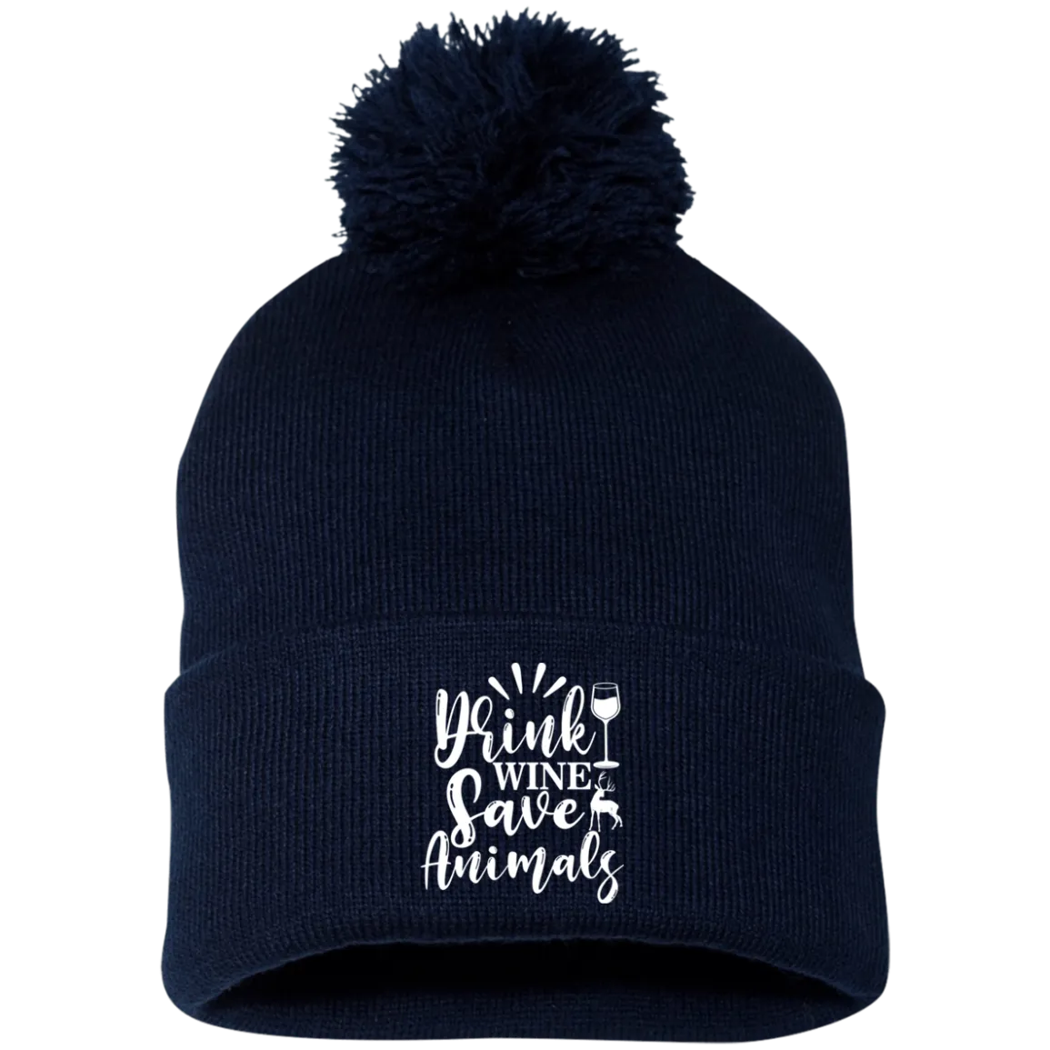 Pom Pom Knit Cap