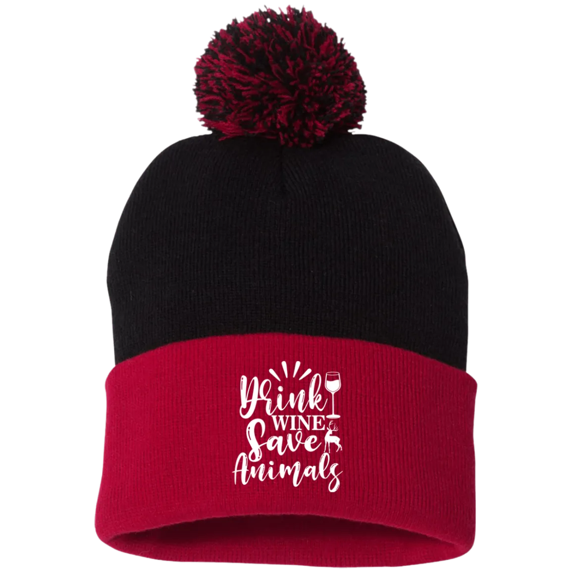 Pom Pom Knit Cap