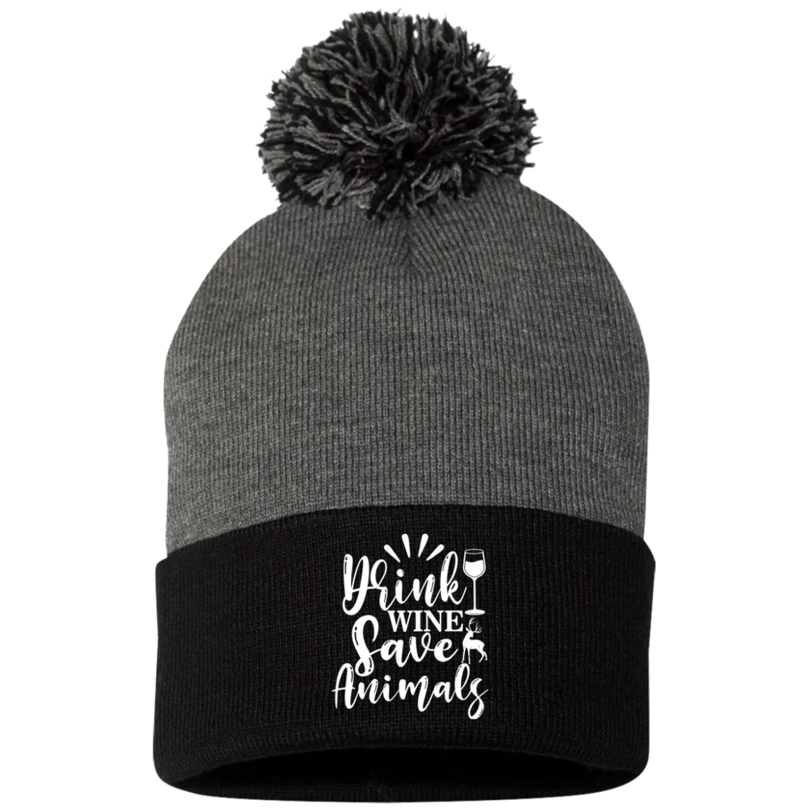 Pom Pom Knit Cap